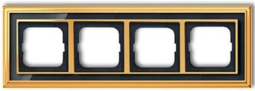 Рамка универсальная ABB Династия 4-м. полированная латунь/стекло черное фото Рамка универсальная ABB Династия 4-м. полированная латунь/стекло черное картинка